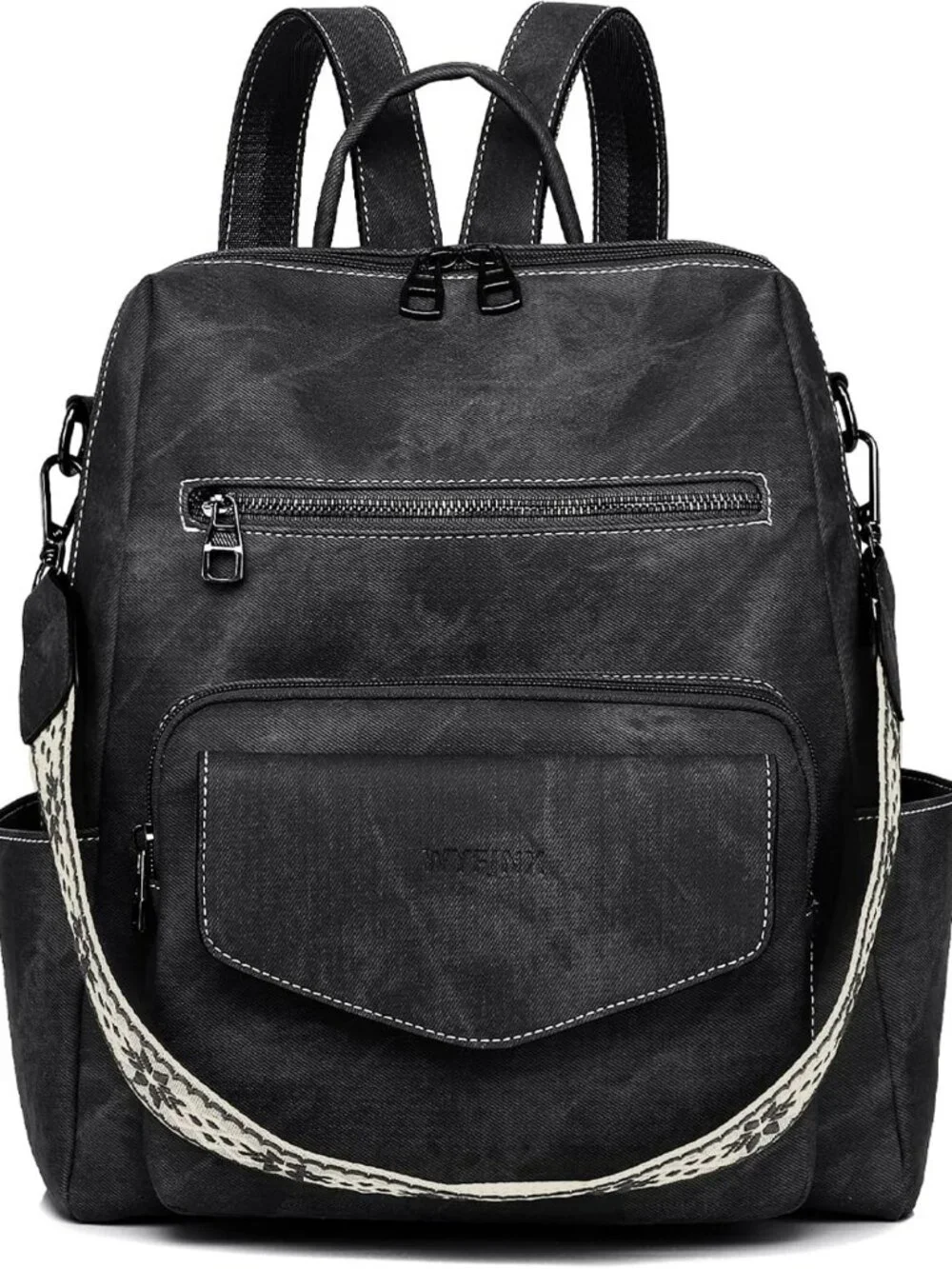 Stylish PU Leather Backpack Purse for Women - Small Travel Handbag & Shoulder